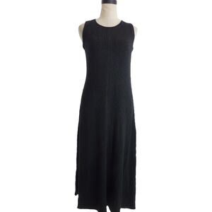 Everlane Sleeveless Rib Sweater Dress S Dark Gray